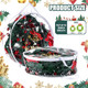 Zhengmy 5 Pcs 30 Inch Christmas Clear Wreath Storage Bags Xmas Wreath Storage Container Wreath Bags with Dual Zippers and Handles Christmas Wreath Storage Case for Holiday Garland Storage