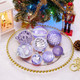 100PCS Christmas Ball Ornaments, Assorted Shatterproof Christmas Tree Decorations, Seasonal Decorative Hanging Baubles Decor Set for Xmas/Holiday/Party, Glitter&Painting Ornament Set (Lavender Purple)