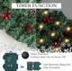 ZIFTY 9FT Christmas Garland with 50LED String Lights Battery Timer Operated Pre-lit Garland Christmas Decoration Greenery Pine Garland Xmas Mantle Garland for Fireplace Holiday Home Indoor Outdoor ZIFTY 9FT Christmas Garland with 50LED String Lights Battery Timer Operated Pre-lit Garland Christmas Decoration Greenery Pine Garland Xmas Mantle Garland for Fireplace Holiday Home Indoor Outdoor