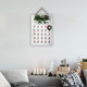 Christmas Countdown Pine Cones Wreath Calendar Advance Count Down Rustic Vintage Winter Wooden Decorations Hanging Plaque Wall Art Ornament for Indoor Outdoor Holiday Home Xmas 14.8" x 10"