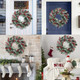 Artificial Christmas Wreath 20 Inch Christmas Wreaths for Front Door Winter Wreath with Pine Needles Pine Cones Eucalyptus Leaves Red Berries for Xmas Doors Walls Fireplaces Winter Holidays