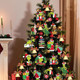 Christmas Tree Decorations Grinchs for Kids - 12 Sets Christmas Wooden Hanging Ornaments with Bells & Bows for Indoor Home Party Decor