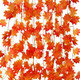 Fall Garland Maple Leaf, Hanging Vine Garland Artificial Autumn Foliage Garland Thanksgiving Decor for Home Wedding Fireplace Party Christmas (Maple/12 Strands)