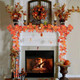 Fall Garland Maple Leaf, Hanging Vine Garland Artificial Autumn Foliage Garland Thanksgiving Decor for Home Wedding Fireplace Party Christmas (Maple/12 Strands)