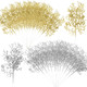 ZYP 30PCS Christmas Glitter Artificial Pine Needles Pine Tree Twig Picks,11.4'' Christmas Tree Picks and Sprays Gold Glitter Branches,Sliver Pine Needles for Embellishing Garland Wreath Decor