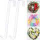 12" Clear Wreath-Hanger Non Scratch Over The Door Hooks,2 Pack Wreath-Door-Hanger Easter Halloween Christmas Decoration,Welcome Sign for Front Door Décor Inside Outside,Slim Hangers Organizer for Home 12" Clear Wreath-Hanger Non Scratch Over The Door Hooks,2 Pack Wreath-Door-Hanger Easter Halloween Christmas Decoration,Welcome Sign for Front Door Décor Inside Outside,Slim Hangers Organizer for Home