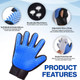Pet Grooming Gloves, Dog Washing Gloves For Bathing, Pet Hair Remover Gloves For Dogs, Cats And Horses With 260 Silicons Tips Suitable For Hands Sized Large & Extra Large (1 Pair - Blue)