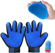 2Pcs Dog Washing Gloves For Bathing And Dog Bath Brush, Pet Grooming Gloves For Dogs, Cats And Horses With 185 Silicons Tips Suitable For Hands Sized Medium And Large (Blue)