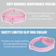 Soft Leather Martingale Dog Collar - Adjustable Rose Gold Limited Slip Collars [Easy To Clean], Stylish Durable Heavy Duty Nylon No Pull Training Collar For Small Medium Large Dogs L Pink