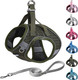 Aiitle Step In Dog Harness And Leash Set For Walking - Adjustable Dog Harness With Padded Vest For All Weather, Reflective Adjustable Pet Harness, Easy To Put On Small Dogs Army Green S