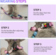 Aiitle Step In Dog Harness Collar Leash Set - Adjustable No Pull Dog Halter Harness - Comfortable Padded Handle - Easy Control For Walking - For Extra-Small Breed Dogs, Pink Gradient Xs