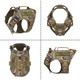 Tactical Dog Harness For Medium And Large Dogs No Pull Adjustable Dog Vest For Training Walking Military Dog Harness With Handle Service Dog Vest With Molle Panels Camouflage,L,With 2 Pouches