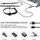 Led Dog Collar And Leash Set Light Up Pet Collar And Leashes For Night Time Walking Waterproof Pvc Materials Usb Rechargeable 2 Pieces Set Glow In The Dark For Small Medium Large Dogs (Set.Black)
