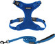Voyager Step-In Lock Dog Harness W Reflective Dog Leash Combo Set With Neoprene Handle 5Ft - Supports Small, Medium And Large Breed Puppies/Cats By Best Pet Supplies - Royal Blue, Xs