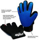 Blessed Pet Grooming Gloves - Pet Deshedding Brushes Gloves For Dogs-Cats -Horses, Pet Hair Remover Mittens-Pet Washing Gloves 1 Pair (Blue)
