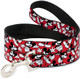Buckle-Down Pet Leash - Mickey Mouse Poses Scattered Red/Black/White - 6 Feet Long - 1/2 Wide