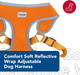 Coastal Pet Comfort Soft Reflective Wrap Adjustable Dog Harness - No-Pull Dog Harness For Small & Large Dogs - Sunset Orange - 3/4 X 22–28 Coastal Pet Comfort Soft Reflective Wrap Adjustable Dog Harness - No-Pull Dog Harness For Small & Large Dogs - Sunset Orange - 3/4 X 22–28