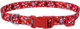 Coastal Pet Styles Adjustable Dog Collar - Stylish Patterned Fabrics - Snap-Lock Buckle - Adjustable Dog Collar - For Small, Medium Or Large Dogs - Red Bones - 5/8 X 10-14 Coastal Pet Styles Adjustable Dog Collar - Stylish Patterned Fabrics - Snap-Lock Buckle - Adjustable Dog Collar - For Small, Medium Or Large Dogs - Red Bones - 5/8 X 10-14