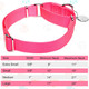 Martingale Collars For Dogs, Strong And Durable, Medium, Baby Pink, Heavy Duty Adjustable Nylon Dog Collar