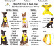Nervous Yellow Color Coded Waterproof Padded Adjustable Non Pull Front And Back Ring Alert Warning Medium Vest Dog Harness Prevents Accidents By Warning Others Of Your Dog In Advance