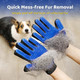 Abudbes Pet Grooming Gloves For Gentle Shedding Dog Washing Gloves Efficient Pets Hair Remove Cat Gloves For Grooming Dog Bathing Gloves -1 Pair(Blue), Large