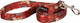 Dutchdog Amsterdam Van Gogh Red Poppies Recycled Webbing Fashion Dog Leash, 5', Red