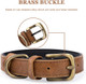Classic Padded Leather Dog Collar Soft And Strong Adjustable Leather Collar Heavy Duty With Alloy Buckle Collar For Small Medium Large Dog