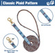 Expawlorer Puppy Collar And Leash Set - Embroidery Pawprints Plaid Dog Collar And Dog Leash No , Bow Tie And Bandana Dog Collar With Bell, Collar And Leash For Dogs Cats Outdoor Walking, Blue S Expawlorer Puppy Collar And Leash Set - Embroidery Pawprints Plaid Dog Collar And Dog Leash No , Bow Tie And Bandana Dog Collar With Bell, Collar And Leash For Dogs Cats Outdoor Walking, Blue S