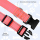 Funtags Reflective Dog Collar, Sturdy Nylon Collars For Medium Girl And Boy Dogs, Adjustable Dog Collar With Quick Release Buckle, Neon Pink