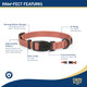 Good Scout Padded Heavy Duty Dog Collar For Large Dogs, Puppy Training Collar With Adjustable Flex Loop For Comfortable Fit, Reflective Material & D-Ring For Quick Leash Attachment, Blue/Blush Good Scout Padded Heavy Duty Dog Collar For Large Dogs, Puppy Training Collar With Adjustable Flex Loop For Comfortable Fit, Reflective Material & D-Ring For Quick Leash Attachment, Blue/Blush