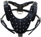 Leather Spiked Studded Medium & Large Dog Collars, Harnesses & Leashes 3Pcs Matching Set For Pit Bull,Mastiff, Boxer, Bull Terrier(Black,L) Leather Spiked Studded Medium & Large Dog Collars, Harnesses & Leashes 3Pcs Matching Set For Pit Bull,Mastiff, Boxer, Bull Terrier(Black,L)