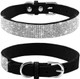 Rhinestone Dog Collar, Cute Dazzling Sparkling Soft Suede Leather Dog Cat Rhinestone Collar Crystal Diamond Pet Dog Puppy Collar(Black,L Fit Neck 38-46 Cm) Rhinestone Dog Collar, Cute Dazzling Sparkling Soft Suede Leather Dog Cat Rhinestone Collar Crystal Diamond Pet Dog Puppy Collar(Black,L Fit Neck 38-46 Cm)