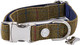 Hugo & Hudson Tweed Dog Collar Quick Release Metal Safety Buckle, Dark Green Checkered, S