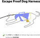 Escape Proof Dog Harness, Escape Artist Harness, Reflective Dog Harness With Handle, Durable,Adjustable Vest For Small Medium Large Dogs Walking, Training, And Running Gear(Technicolor Blue,S)