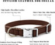 Leather Dog Collar With Quick Release Metal Buckle, Adjustable Heavy Duty Dog Collar For Small Medium Large Dogs (M: Adjustable 10.6-15.7, Width 0.8, Brown)