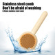 Magic Pet Comb, Pet Grooming Brush With Release Button Pet Hair Cleaner Brush Cat Shedding Brush Pet Massage Comb For Cats Dogs Removes Tangled Hair Long Hair
