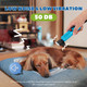 Pet Grooming Clippers 200W, Plug-In With 3M Power Cord & Stepless Speed Control, Low Noise 50Db, Heavy-Duty Dog Hair Trimmer Kit With Extra Detachable Blade & 2 Limit Combs Of 4 Sizes