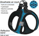 Dog Harness Step-In Breathable Puppy Cat Dog Vest Harnesses For Small Medium Dogs Blue