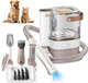 3.2L Dog Grooming Kit & Vacuum Suction, 3 Level Dog Hair Vacuum Groomer With Dog Clippers For Thick Coats, Pet Vacuum For Shedding Grooming Including 6 Tools For Dogs Cats