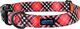 Max And Neo Plaid Pattern Neo Dog Collar - We Donate A Collar To A Dog Rescue For Every Collar Sold (Red, Large)
