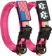 Tactical Dog Collar Pink Camo Military Dog Collar With Usa Flag & Reflective Patch, 1.5 Width K9 Collar With Adjustable Heavy Duty Metal Buckle & Control Handle For Training Medium Large Dogs (M)