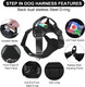 No Pull Dog Harness, Large Dogs Vest Harness With Sticky Fastener And Quick Release Led Flash Buckle For Night Walking, Adjustable Soft Padded Vest Harness For Small Medium Large Dogs (Black) No Pull Dog Harness, Large Dogs Vest Harness With Sticky Fastener And Quick Release Led Flash Buckle For Night Walking, Adjustable Soft Padded Vest Harness For Small Medium Large Dogs (Black)