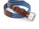 Mile High Life Genuine Leather Dog Collar Heavy Duty Canvas Dog Collars With Adjustable Rust-Proof Metal Pin Buckle Boy Dog Collars For Large Dogs(Pin Buckle-Blue)