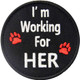Embroidered Patch For Service Dog, I'M Working For Her Service Dog Patch For Dog Tactical Vests Harnesses Collar, Emblem Fastener Hook & Loop Patch Embroidered Patch For Service Dog, I'M Working For Her Service Dog Patch For Dog Tactical Vests Harnesses Collar, Emblem Fastener Hook & Loop Patch