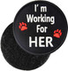 Embroidered Patch For Service Dog, I'M Working For Her Service Dog Patch For Dog Tactical Vests Harnesses Collar, Emblem Fastener Hook & Loop Patch Embroidered Patch For Service Dog, I'M Working For Her Service Dog Patch For Dog Tactical Vests Harnesses Collar, Emblem Fastener Hook & Loop Patch
