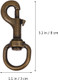 Mipcase 2Pcs Cats Leash Bolt Harness Tag Hooks- Hook Stainless Chain Cat Rope Hooks Dog Collar Steel Key Multipurpose Buckle Alloy Linking Dogs Bronze Leashes Clasp Snap With Clips Spring