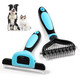 Miu Color Dog Brush Kit 2Pcs, Deshedding Dog Brush & 2 Sided Undercoat Rake For Dogs & Cats, Long Medium Hair Deshedding Tool, Effective Dog Brush Set Removing Knots, Mats, Tangles, Extra Wide
