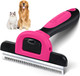 Miu Color Pet Grooming Brush, Deshedding Tool For Dogs & Cats, Effectively Reduces Shedding By Up To 95% For Short Medium And Long Pet Hair, Hot Pink