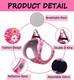 Moonpet Step In Air Dog Harness Leash Set- All Weather Reflective No-Pull Floral Pattern Padded Mesh Vest Harness For Cats Puppy Extra-Small Small Medium Large Dogs - Pink Flower - Xxs