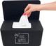 Woof Woof Dog Wipes Dispenser,Upgarde Size(8.2L X 4.9W X 3.9H Inches),Dog Paw Butt Wipes Container Storage Box Pet Doggie Grooming Wet Wipes Holder (Dog Wipes(Black))